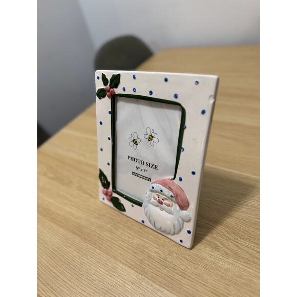 Hermitage Pottery CHRISTMAS Santa Picture Frame VINTAGE - Picture 7 of 7